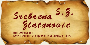Srebrena Zlatanović vizit kartica